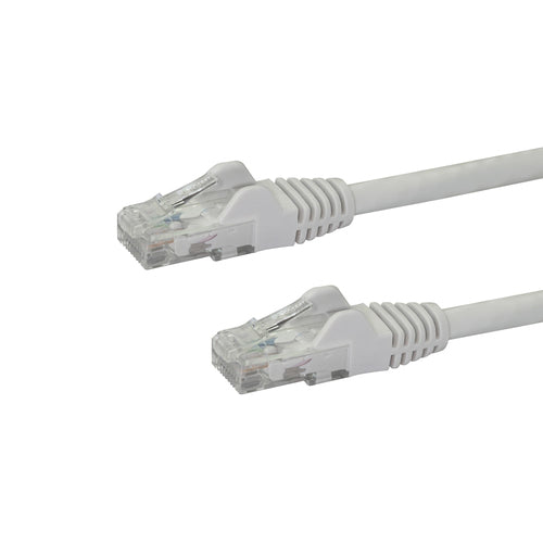 StarTech.com 75ft CAT6 Ethernet Cable - White CAT 6 Gigabit Ethernet Wire -250MHz 100W PoE RJ45 UTP Network/Patch Cord Snagless w/Strain Relief Individually Tested